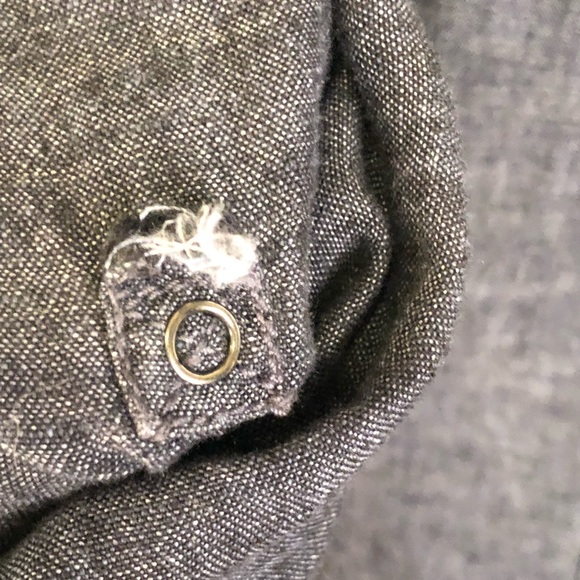 Eileen Fisher Linen Chambray Gray Shirt Dress - Picture 5 of 8